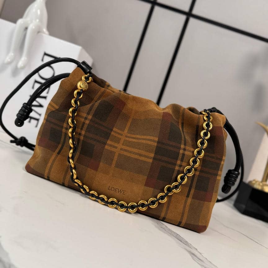 0002-Flamenco Metal Chain Lambskin (Snakeskin)